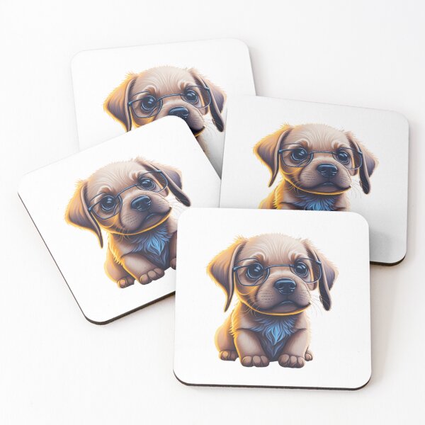 Item preview, Very Cute Labrador Dog with Eyeglasses designed and sold by ChibiArtline.