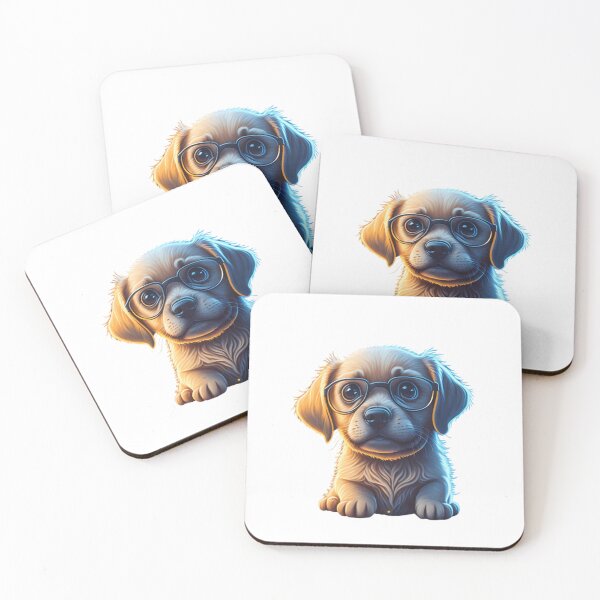 Item preview, Very Cute Labrador Dog with Eyeglasses designed and sold by ChibiArtline.