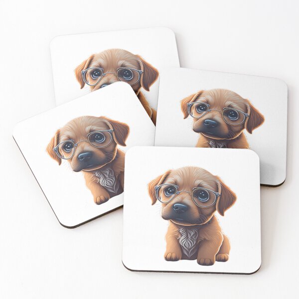 Item preview, Very Cute Labrador Dog with Eyeglasses designed and sold by ChibiArtline.