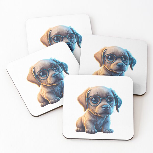 Item preview, Very Cute Labrador Dog with Eyeglasses designed and sold by ChibiArtline.