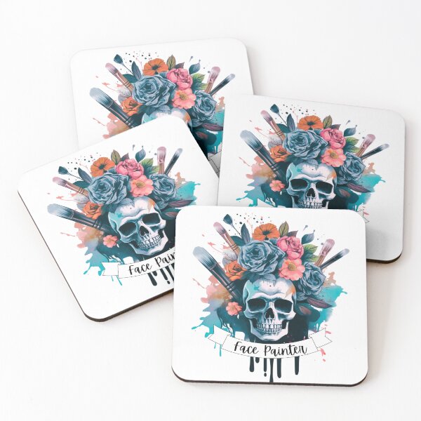 Item preview, Flowers and skulls face painter designed and sold by Artistic Cheezwiz.
