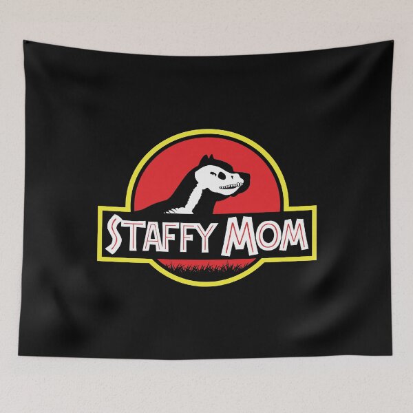 Item preview, (For Dark Background) Jurassic Staffy Mom designed and sold by More Cute Dogs.
