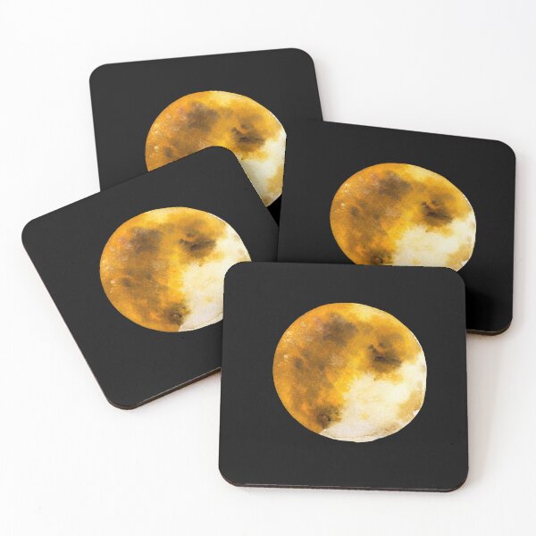 Item preview, Moon full mystic theme esoteric black watercolor sketch designed and sold by Yana Mustafina | Boho Soulful Designs.