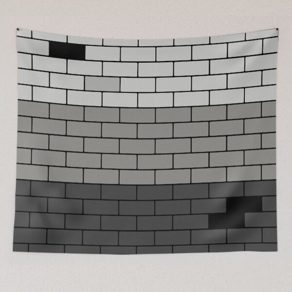 Item preview, Stony Brick wall pattern in grey  designed and sold by Donutlovers.