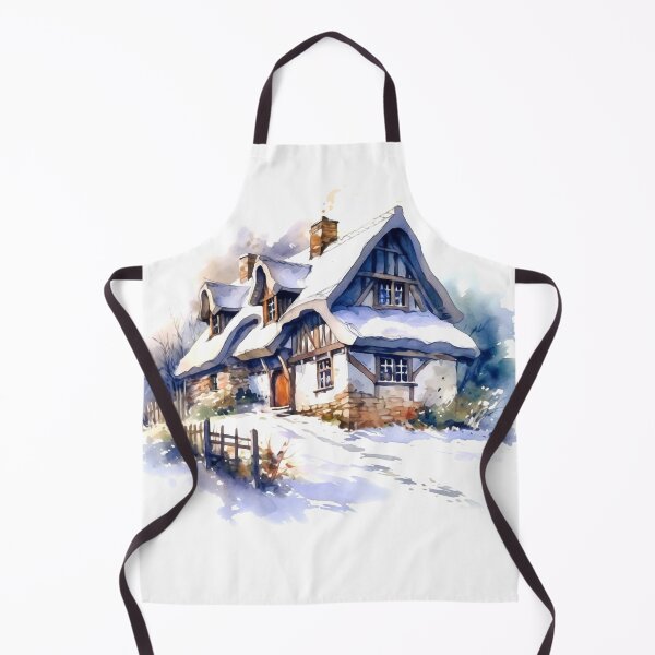 Item preview, Charming Winter Farmhouse Clipart, Snowy Retreat, Winter Coziness, Festive Farmstead, Rural Charm, Frosty Homestead, Quaint Winter Haven designed and sold by CoolorPaint.
