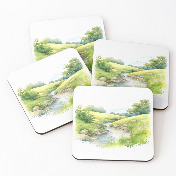 Item preview, Riverside Scene Clipart, Tranquil River, Waterside Serenity, Scenic Riverbank, Riverside Tranquility, Calm Waters, River Reflections designed and sold by CoolorPaint.