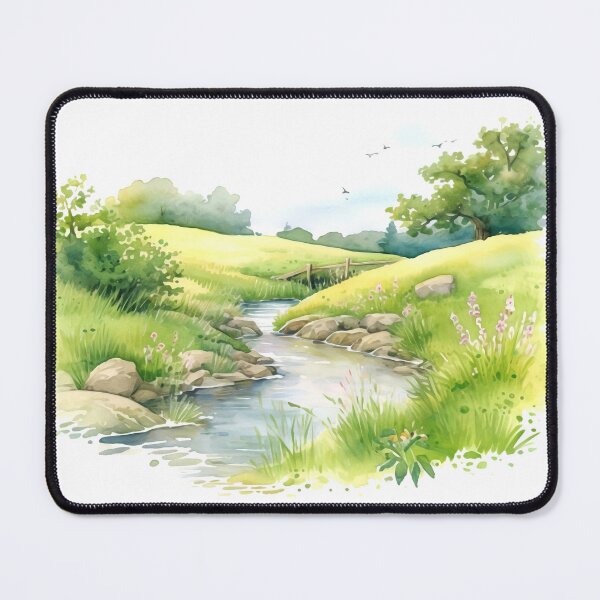 Item preview, Riverside Scene Clipart, Tranquil River, Waterside Serenity, Scenic Riverbank, Riverside Tranquility, Calm Waters, River Reflections designed and sold by CoolorPaint.