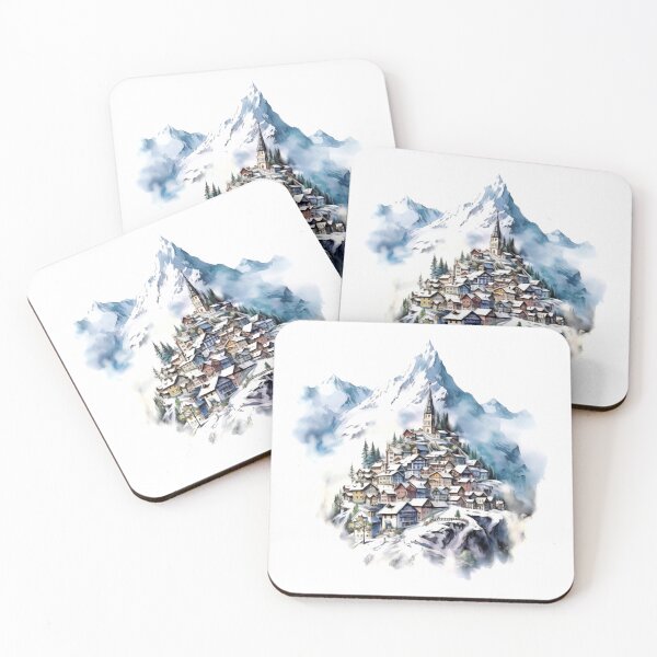 Item preview, Snow-Capped Mountain Clipart, Alpine Majesty, Winter Wonderland, Majestic Peaks, Snowy Summit, Mountain Bliss, Frozen Beauty designed and sold by CoolorPaint.