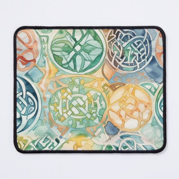 Item preview, "Whispering Knots" - Intricate Celtic Watercolor Pattern in Cooling Hues designed and sold by stateofhuman.