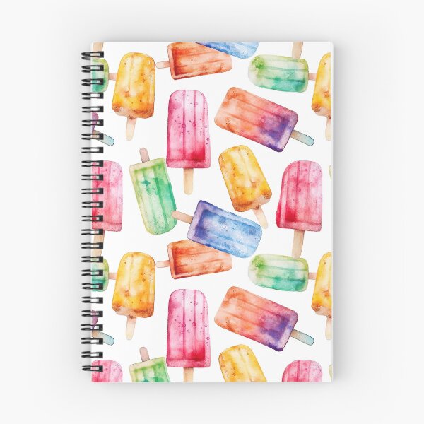 Artikelvorschau, Aquarell-Eis am Stiel, nahtloses Muster entworfen und verkauft von PatternStudios.