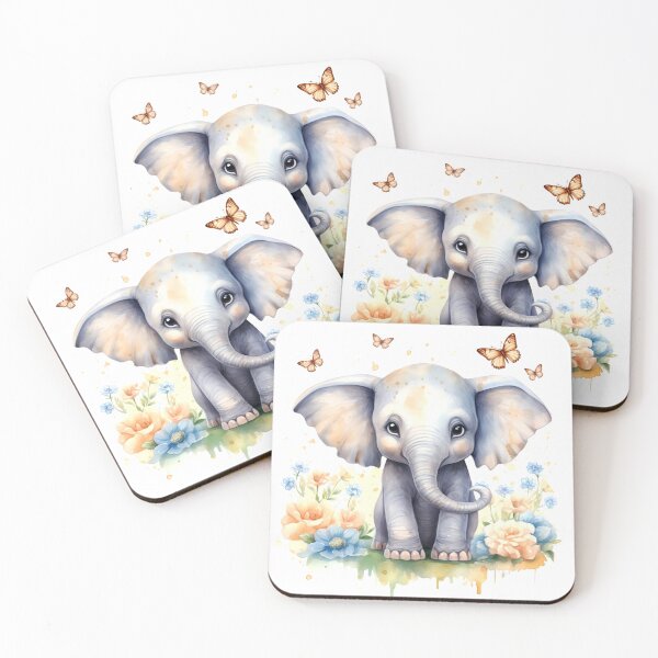 Item preview, Elephant Animal Clipart, Asia Animal, Exotic Fauna Art, Asian Mammal, Eastern Wildlife, Rare Species, Endemic Nature designed and sold by CoolorPaint.