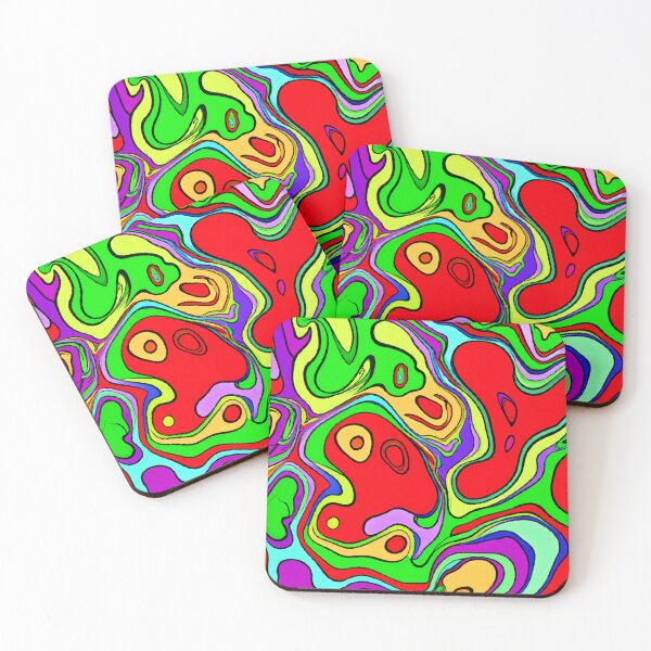 Item preview, Vibrant And Colorful Abstract Pattern Art designed and sold by Health And Fitness Posts e-Store.