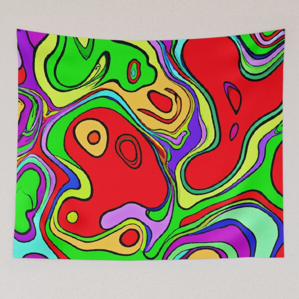 Item preview, Vibrant And Colorful Abstract Pattern Art designed and sold by Health And Fitness Posts e-Store.