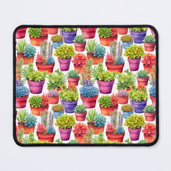 Item preview, Potted Succulents Pattern designed and sold by ArtfulVixen.