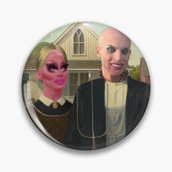 Artikelvorschau, Trixie Katya Amerikanisches Gothic-Meme entworfen und verkauft von Babygoat6.