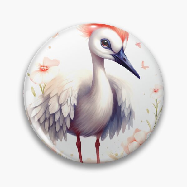 Artikelvorschau, Rot gekrönter Kranich-Tier-Clipart, asiatisches Tier, exotische Tierkunst, asiatisches Säugetier, östliche Tierwelt, seltene Arten, endemische Natur entworfen und verkauft von CoolorPaint.