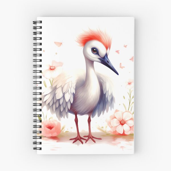 Item preview, Red Crowned Crane Animal Clipart, Asia Animal, Exotic Fauna Art, Asian Mammal, Eastern Wildlife, Rare Species, Endemic Nature designed and sold by CoolorPaint.