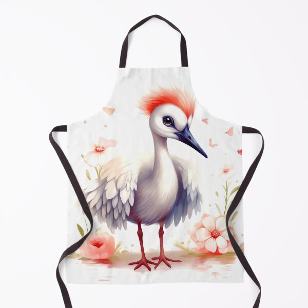 Item preview, Red Crowned Crane Animal Clipart, Asia Animal, Exotic Fauna Art, Asian Mammal, Eastern Wildlife, Rare Species, Endemic Nature designed and sold by CoolorPaint.