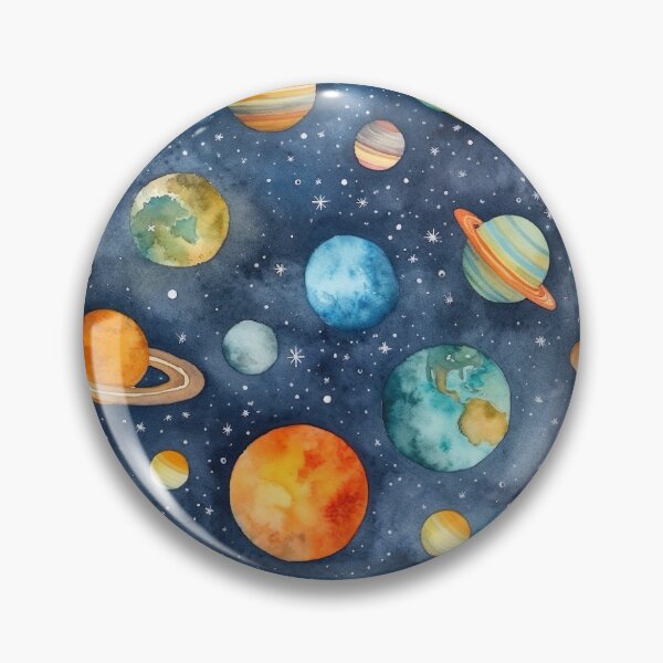 Item preview, Acuarela espacio, estrellas y planetas de patrones sin fisuras designed and sold by PatternStudios.