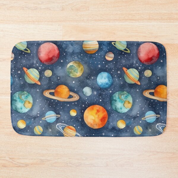 Item preview, Watercolour Space, Stars & Planets Seamless Pattern designed and sold by PatternStudios.