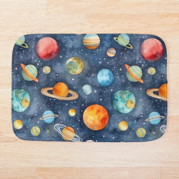 Item preview, Acuarela espacio, estrellas y planetas de patrones sin fisuras designed and sold by PatternStudios.