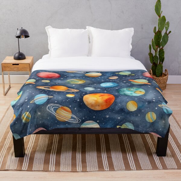 Item preview, Watercolour Space, Stars & Planets Seamless Pattern designed and sold by PatternStudios.
