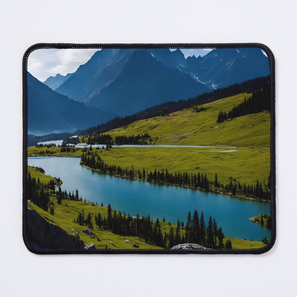 Item preview, Ai Generated Alpine Landscapes With a Pristine Mountain Lake or River in the Foreground, Ai Generated Art designed and sold by AiGens.