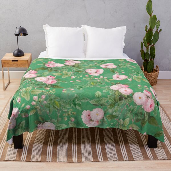 Item preview, The Most Famous Rambler Roses In The World By Redouté Shiny Green Botanical Garden Nightgarden designed and sold by UtArt.