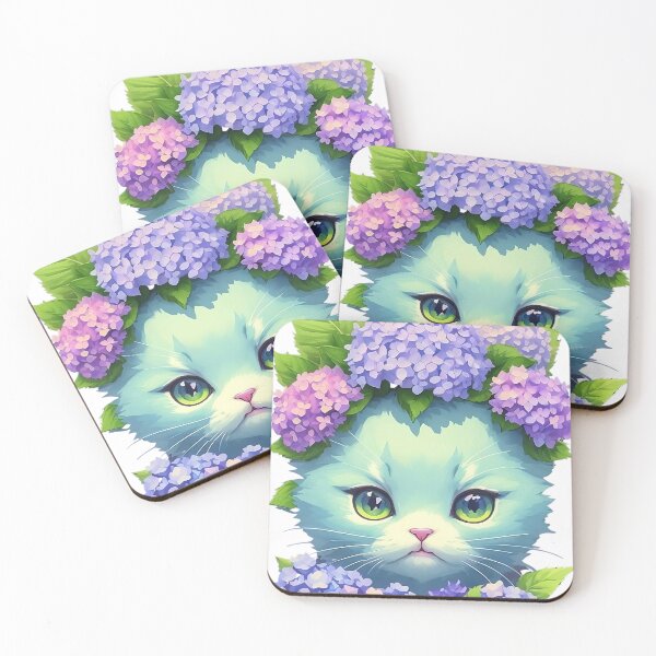 Item preview, hydrangea cat designed and sold by mustaki88.