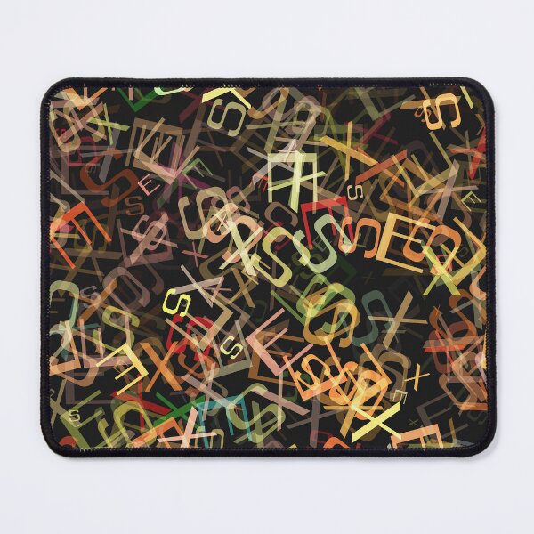 Item preview, Crazy Jumbled Alphabet Fun Pattern in Warm Colours designed and sold by Trevor Hirst.
