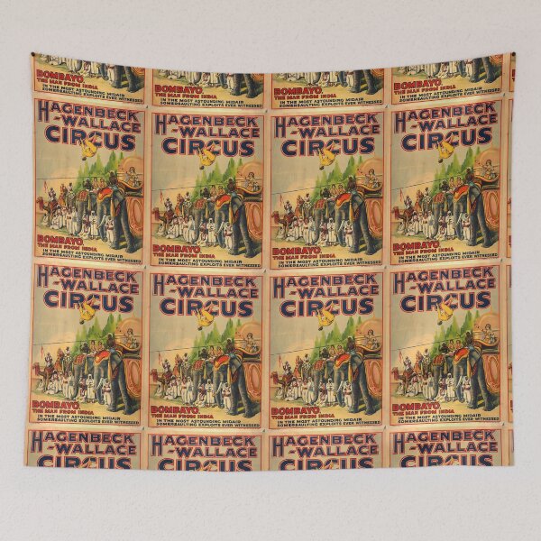 Item preview, Vintage circus poster -Hagenbeck Wallace circus designed and sold by History Farm.