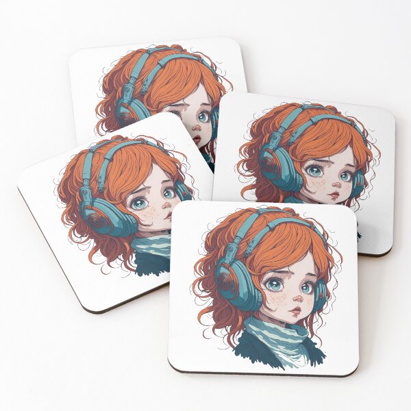 Item preview, Cute girl wearing headset. designed and sold by Amorndetch.