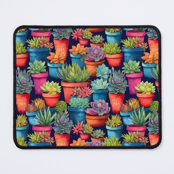 Item preview, Watercolor potted succulents designed and sold by ArtfulVixen.