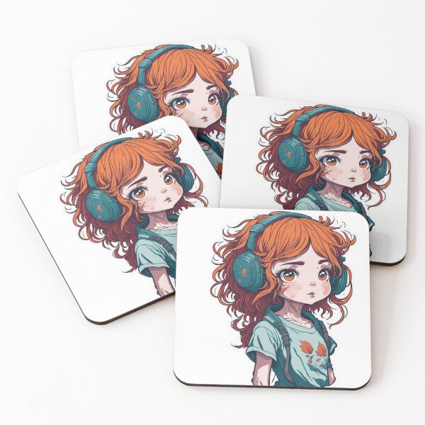 Artikelvorschau, Cute girl wearing headset. entworfen und verkauft von Amorndetch.