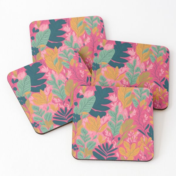 Item preview, Soft Pink leave pattern abstract Leaves designed and sold by MistyCoyWolf.