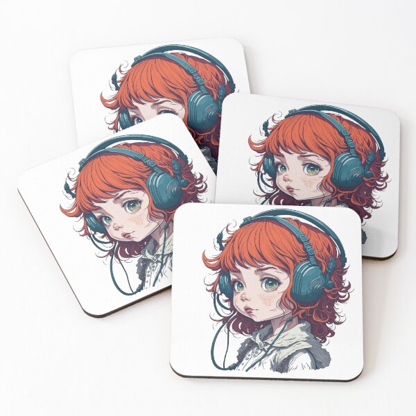 Artikelvorschau, Cute girl wearing headset. entworfen und verkauft von Amorndetch.