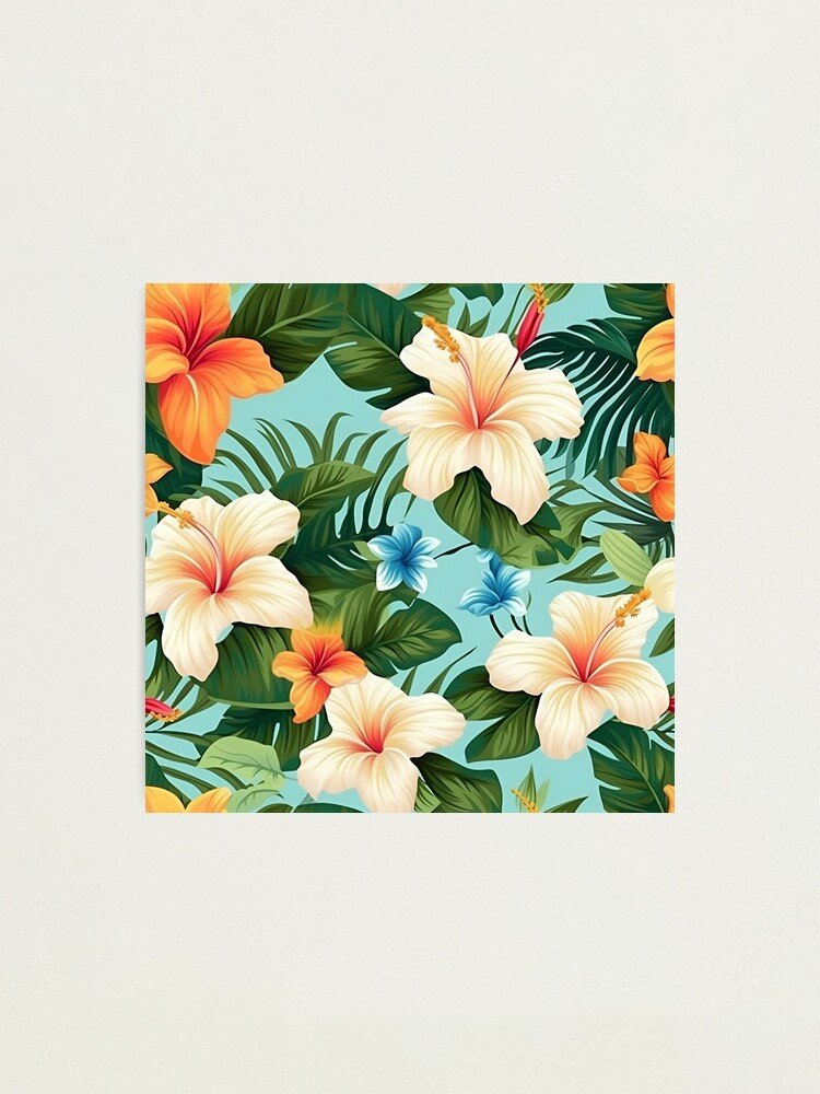 Society6 ケース Aloha flower by Grey And Aqua Aqua Blue and White Hawaiian Flowers Tough Case for Samsung