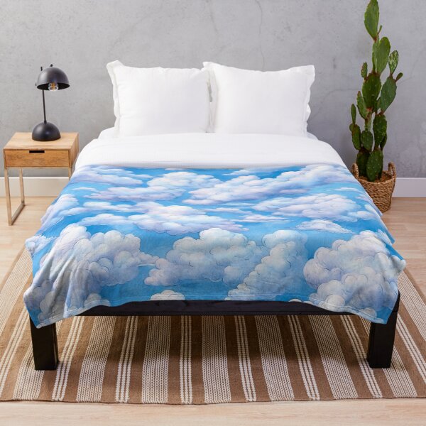Artikelvorschau, Aquarell Blauer Himmel Nahtloses Muster entworfen und verkauft von PatternStudios.