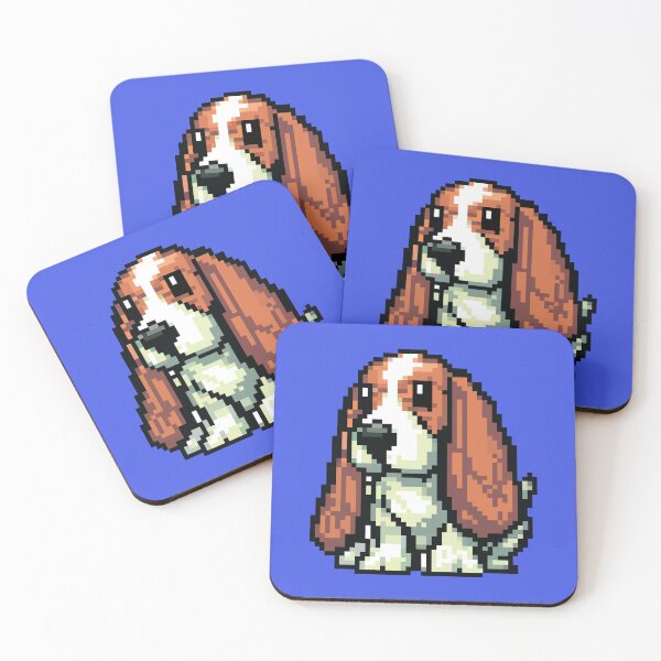 Item preview, Basset Hound Pixel Pal Blue designed and sold by EveryKindaThing.
