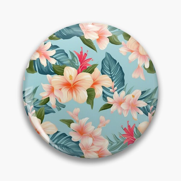 Item preview, Acrylic Pastel Hawaiian Flower | Tropical Nature | Aloha Flowers Pattern designed and sold by BoredF.