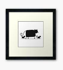Couple cats Framed Print
