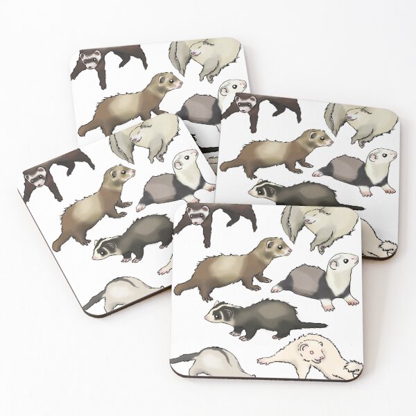 Item preview, Ferret business - Cute Drawing of Baby Carpet Snakes Jumping and Sleeping Pattern designed and sold by Lacrymastory.