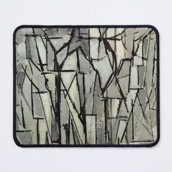 Item preview, Piet Mondrian grey/teal abstract, geometric, modern, art piece - designed and sold by Crep Customs.