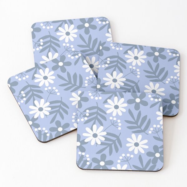 Item preview, Floral Garden with Denim Blue Background designed and sold by GemsAnatomy.
