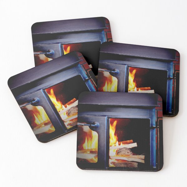 Item preview, Cottage Life Photography - Fire In Wood Stove  designed and sold by bauerandbale.