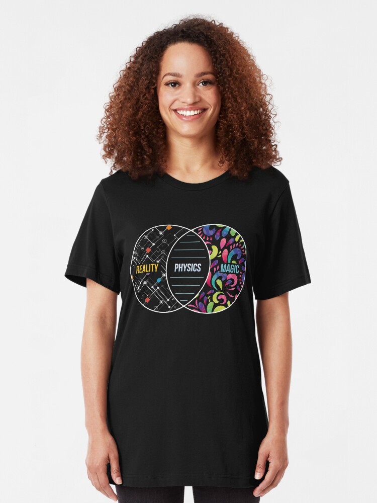 Alternative Ansicht von Physics Like Magic But Real - Funny Physics Pun Gift Slim Fit T-Shirt