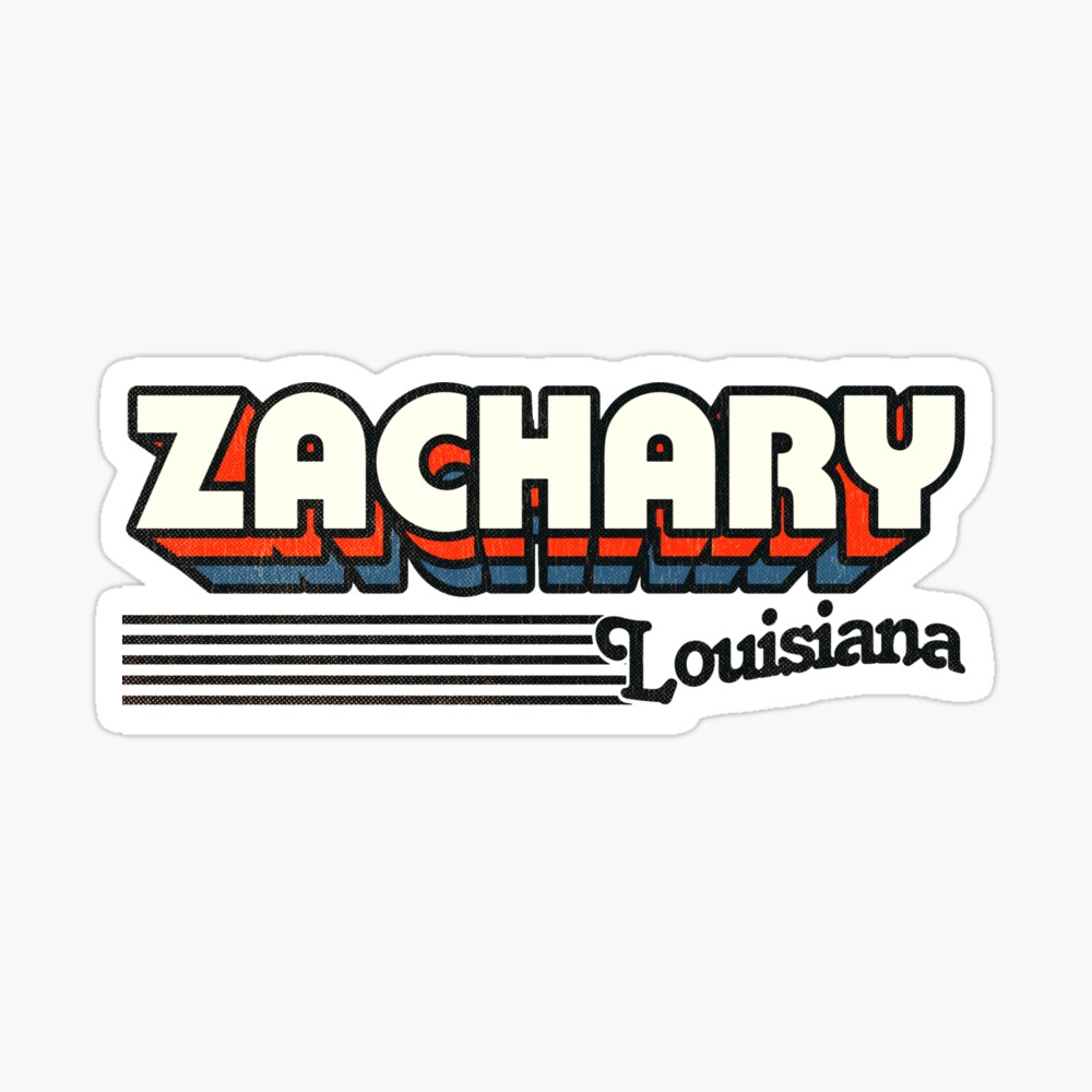 Zachary, Louisiana | Retro Stripes Sticker