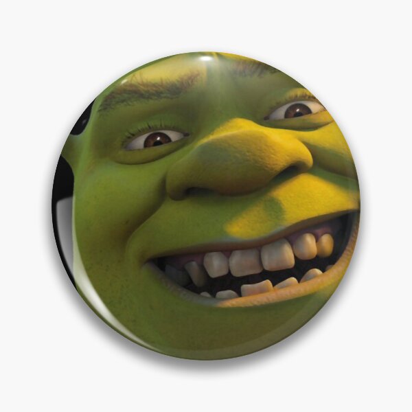 Shrek Meme Face Enamel Pin