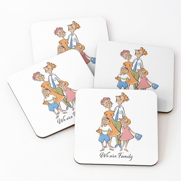 Item preview, Retro Family of Four designed and sold by jeff-jones.
