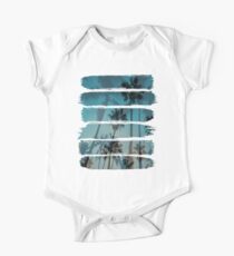 Tropical Brush Strokes One Piece - Short Sleeve